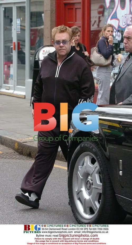 Elton John Out Shopping in London