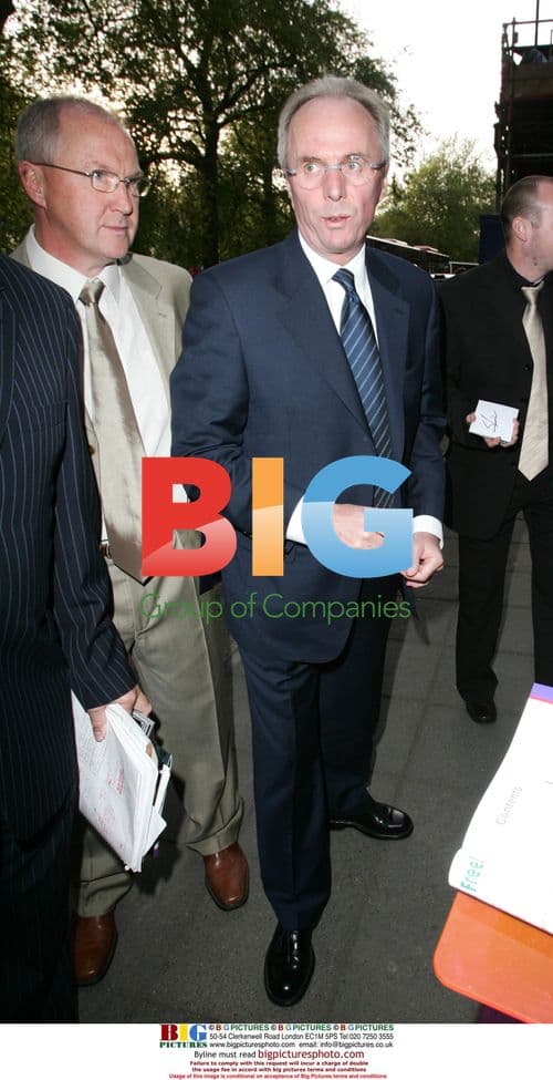 England Coach Sven Goran Eriksson at Grosvenor House Hotel