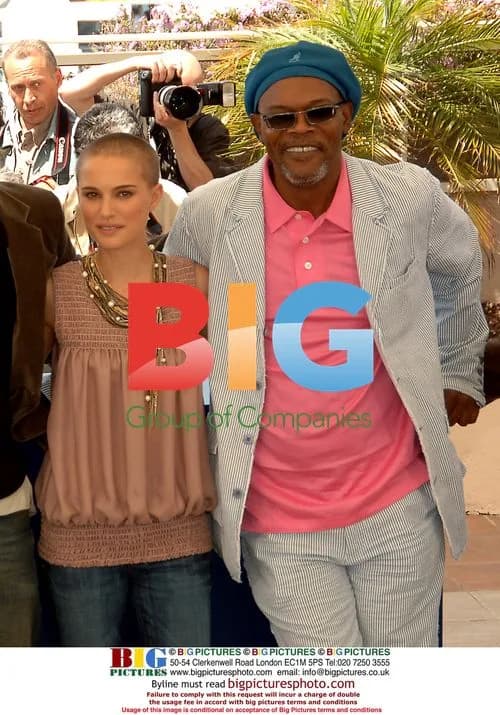 Natalie Portman and Samuel L.Jackson at STAR WARS III Cannes Photocall