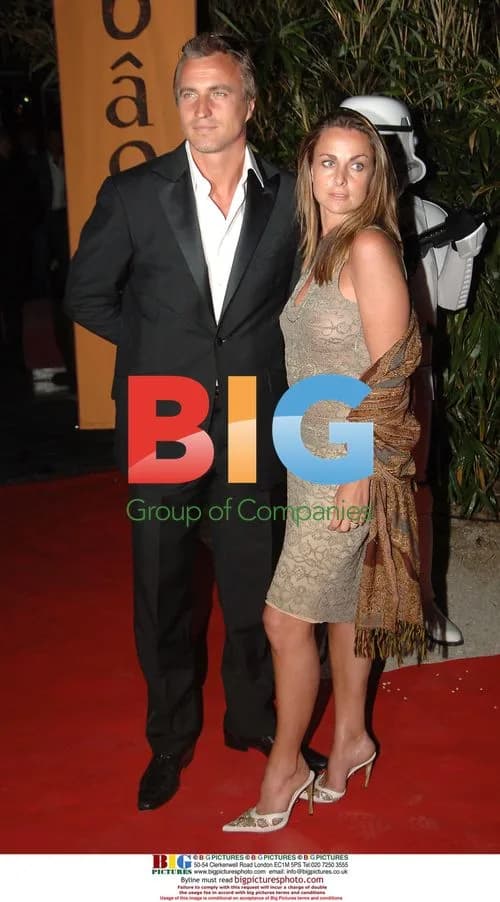 David Ginola and wife at Star Wars III afterparty