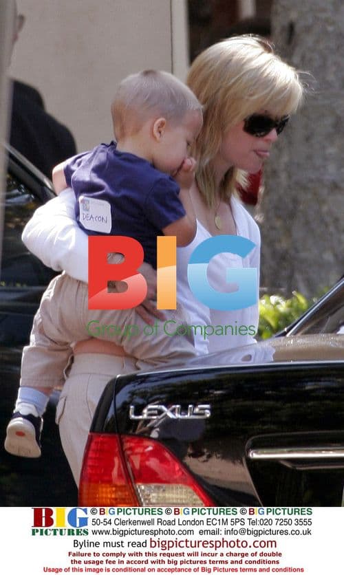 Reese Witherspoon and son Deacon leaving church