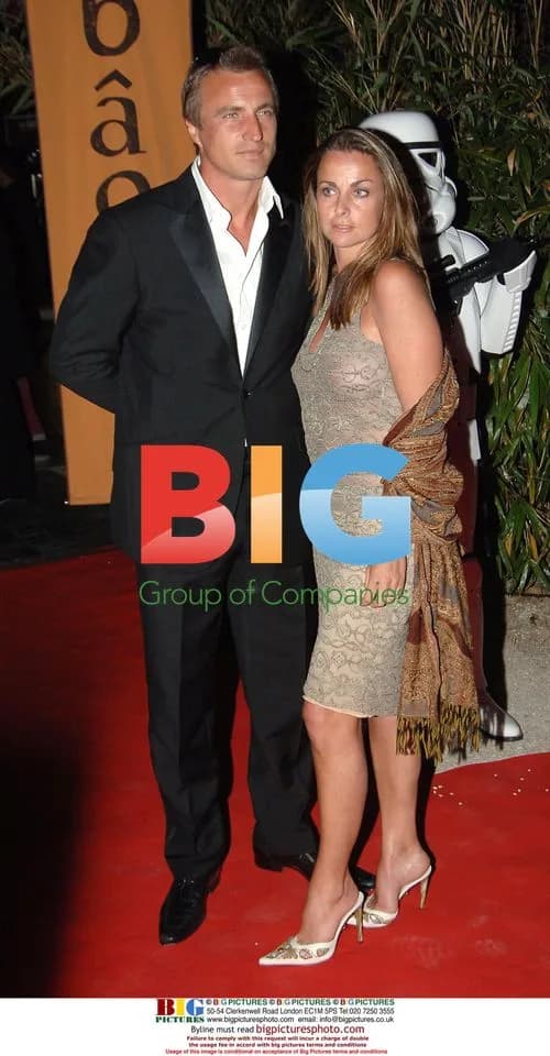 David Ginola and partner at Star Wars III afterparty