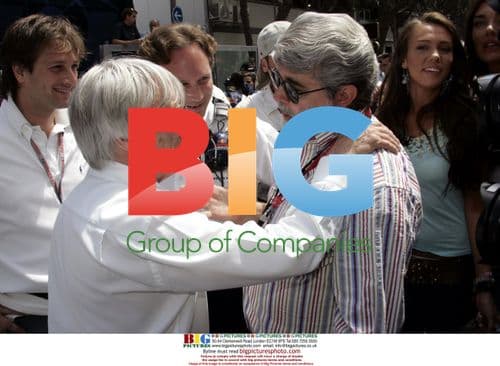 George Lucas and Bernie Ecclestone at F1 race in Monaco