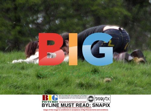 Sarah Parish and Boyfriend Take Dog for Walk