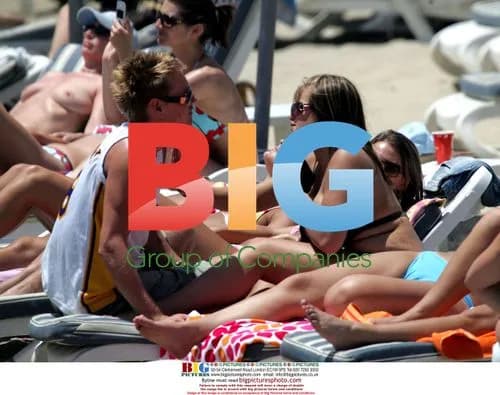 Jade Goody on Beach in Spain
