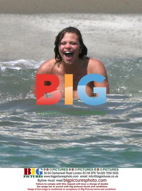 Jade Goody on the Beach in Spain