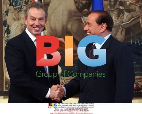 Tony Blair and Silvio Berlusconi in Rome