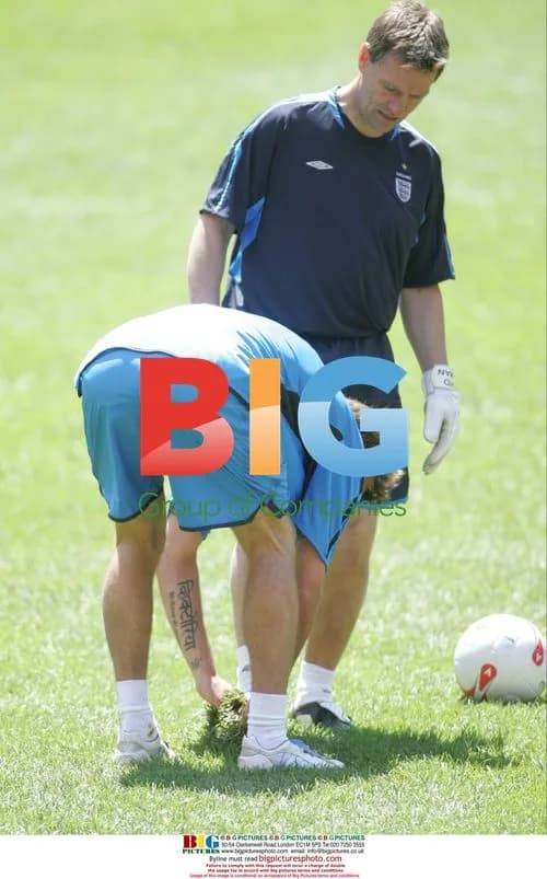 David Beckham Training for England vs Colombia Match