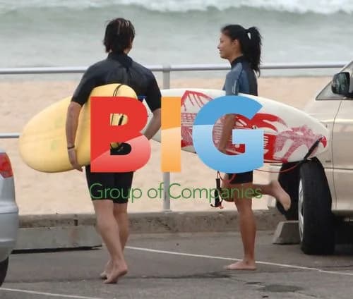 Nicole Scherzinger Learning to Surf in Australia