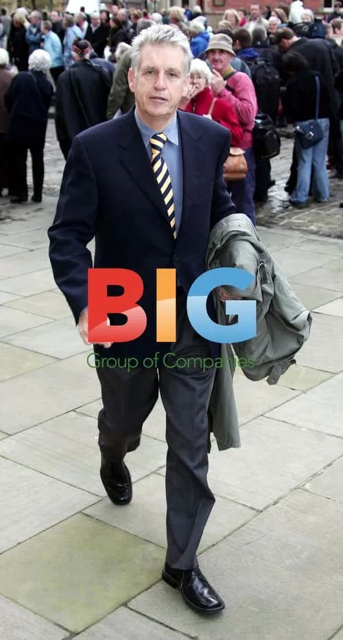 News reader Nicholas Owen at Richard Whiteley's service