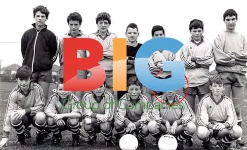 Colin Farrell aged 12 on local football team
