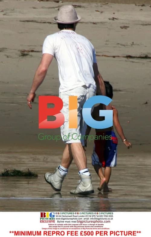 Brad Pitt and Angelina Jolie Family Beach Day
