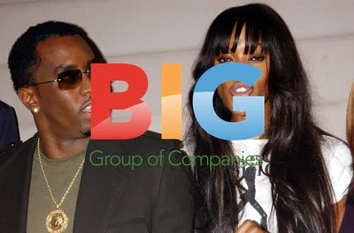 Naomi Campbell and Sean 'P Diddy' Combs at Hurricane Katrina Relief