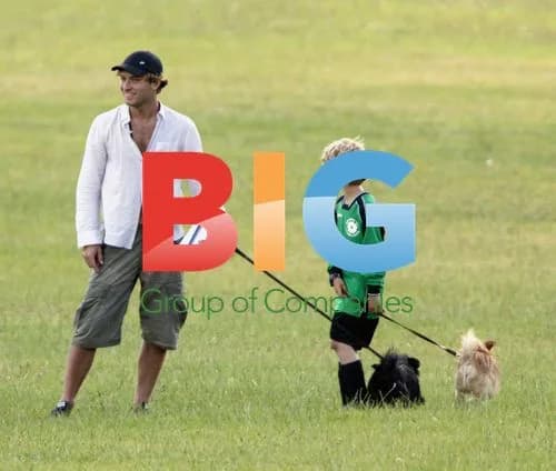 Jude Law with son at football training