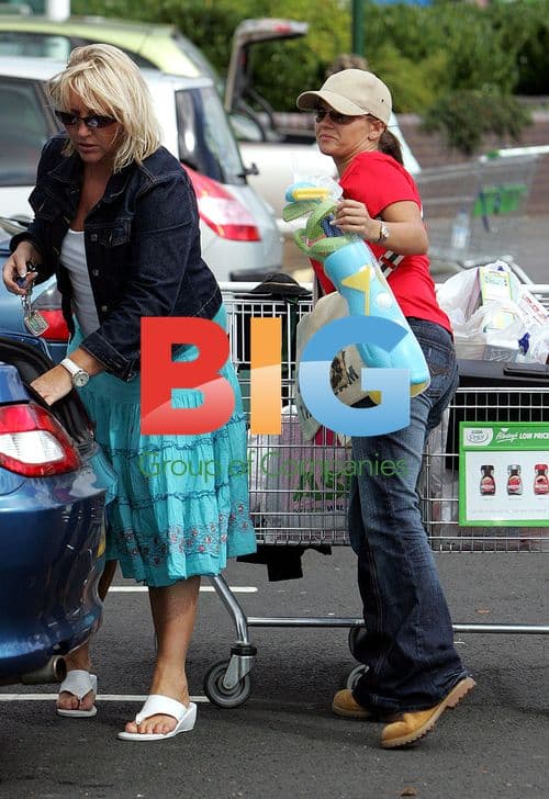 Kerry Katona Out Shopping with Nanny