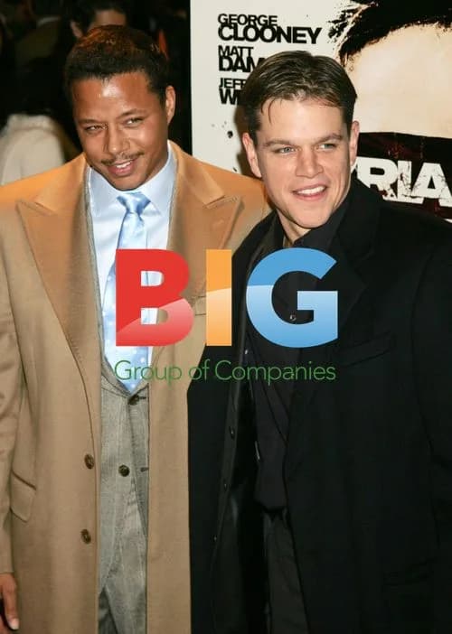 Matt Damon and Terrence Howard at Syriana Premiere