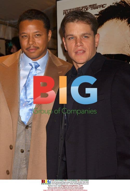 Terrence Howard and Matt Damon at 'Syriana' Premiere
