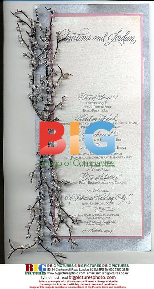 Christina Aguilera's Secret Wedding Invite