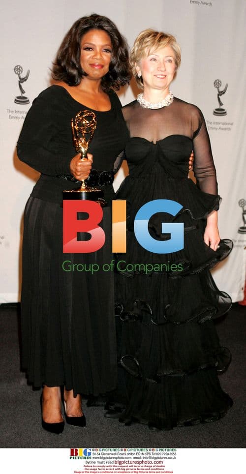 Oprah Winfrey and Hillary Rodham Clinton at 2005 International Emmys