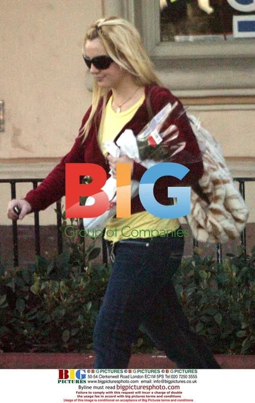 Britney Spears buying flowers in Malibu