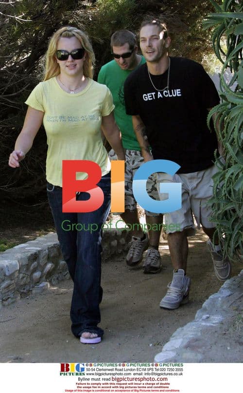 Britney Spears and Kevin Federline at Malibu Beach