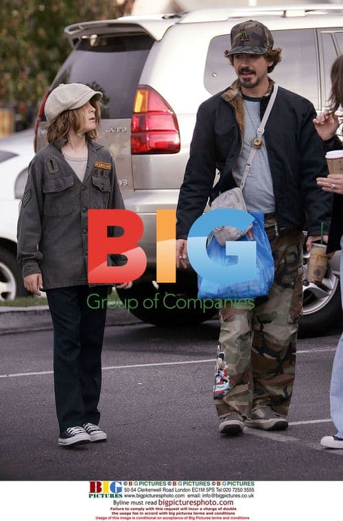 Robert Downey Jr. with Family in Malibu