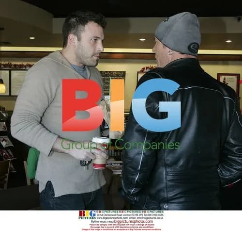 Ben Affleck chats with biker at Starbucks