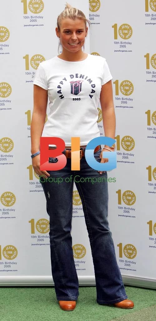 Coleen McLoughlin at Jeans for Genes Day Shoot