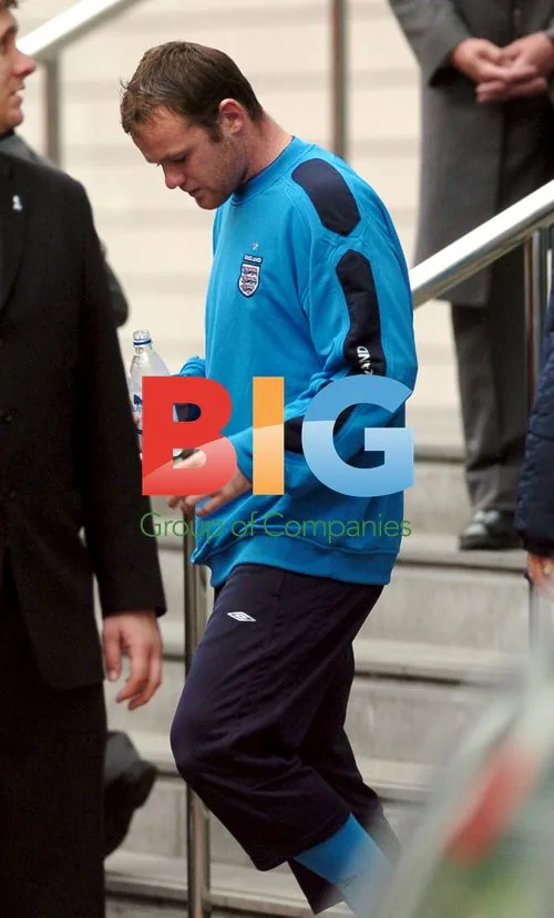 England football team leaving Lowry hotel