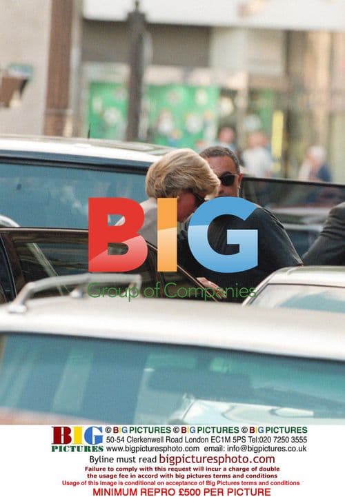 Princess Diana and Dodi Al Fayed arrive in Paris