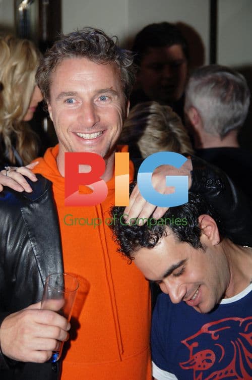 Eddie Irvine with Hazel and Gail Kaneswaren