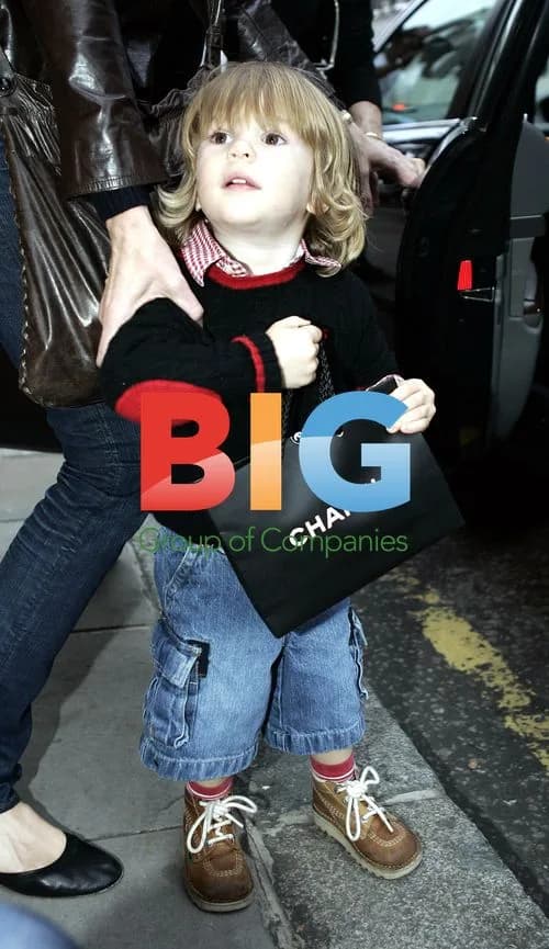 Claudia Schiffer Out Shopping with Son