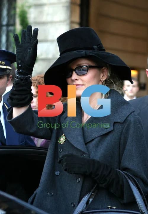 Sharon Stone leaving Ritz Hotel for Louis Vuitton party