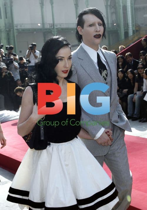 Marilyn Manson and Dita Von Teese at YSL Show