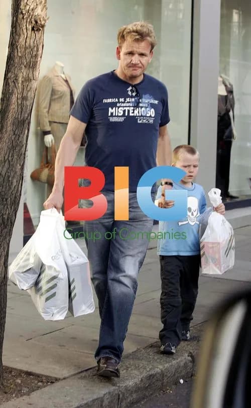 Gordon Ramsay out shopping with son