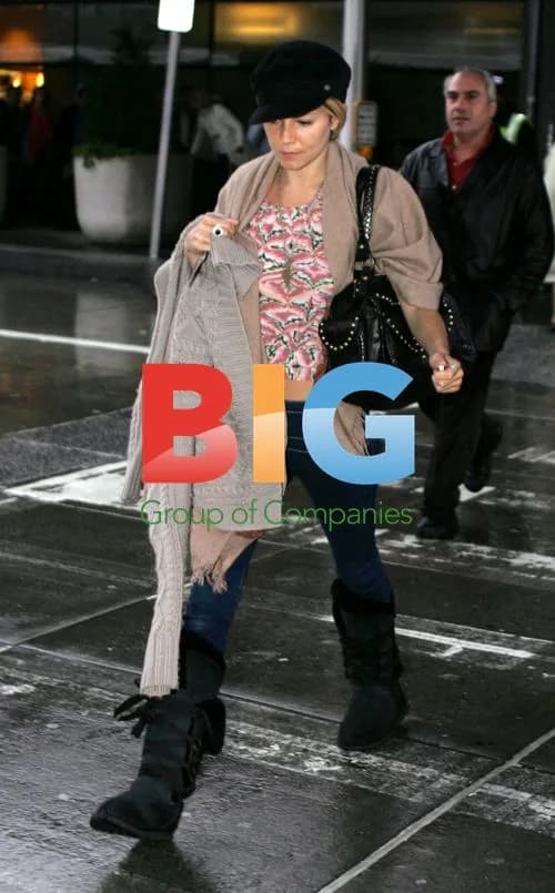 Sienna Miller arrives at JFK airport