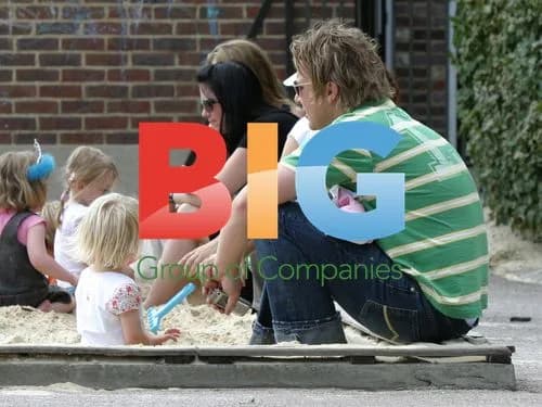 Jamie Oliver with Daughters at Playground