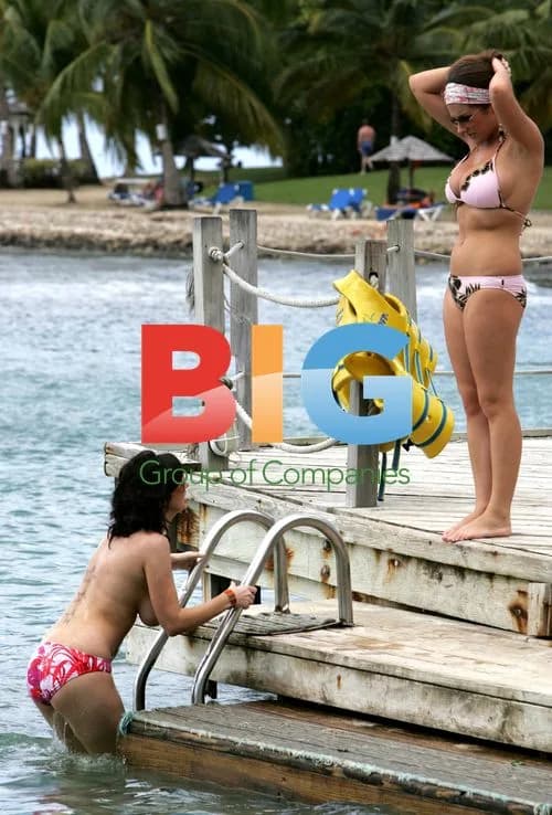 Sexy Models Cool Down in St Lucia