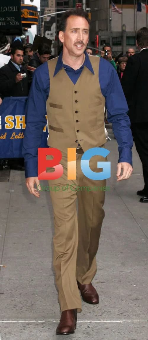 Nicolas Cage arrives for 'The Late Show' taping