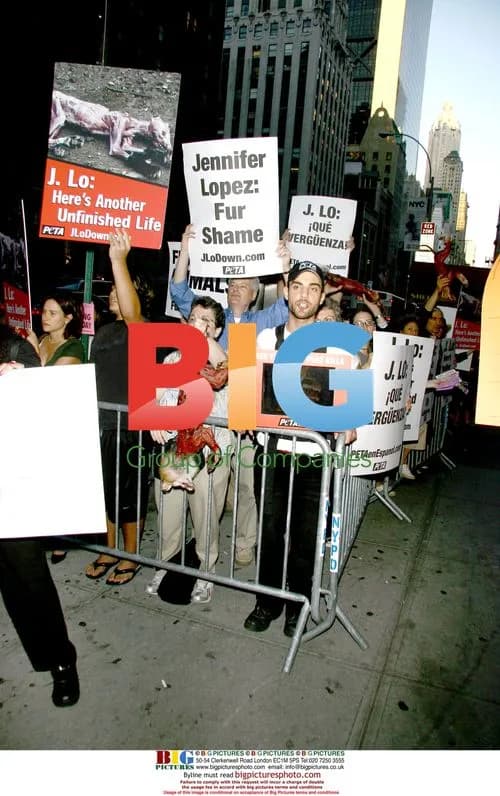 PETA Protesters at Jennifer Lopez Film Premiere