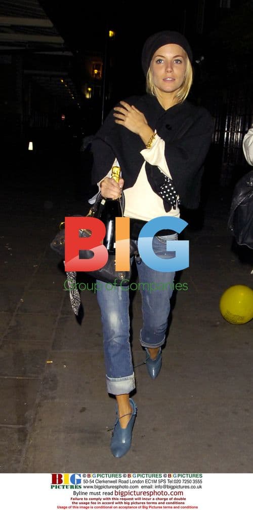 Sienna Miller Dining Out in London