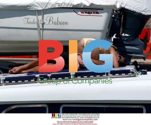 Charlotte Church and Gavin Henson on Boat in Spain