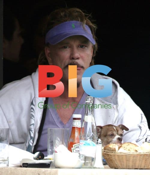 Mickey Rourke Enjoys Lunch with Friends