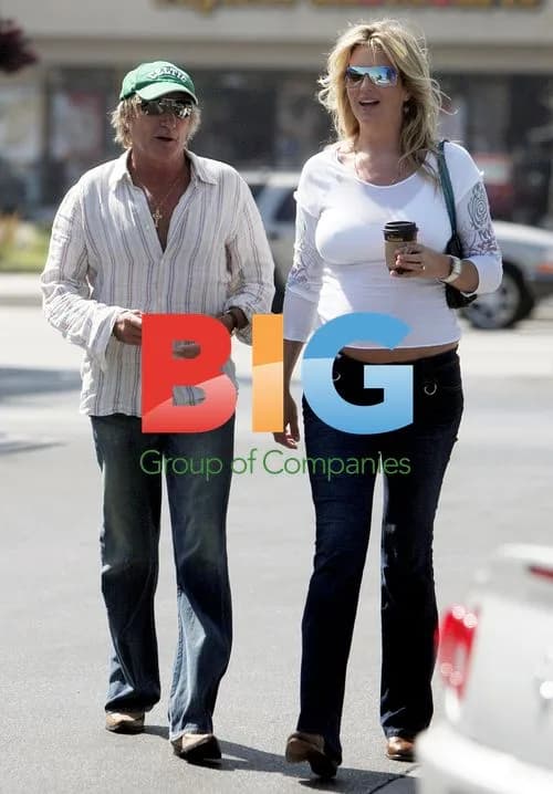 Rod Stewart and Penny Lancaster Attend Son's Ice Hockey Match