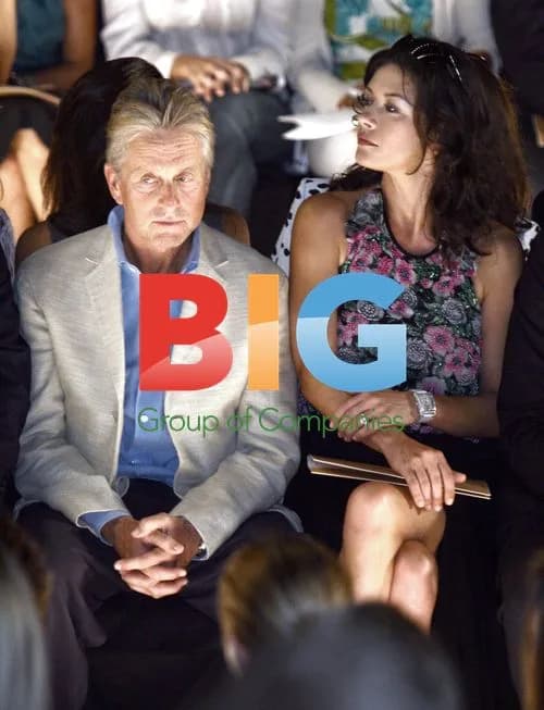 Micheal Douglas and Catherine Zeta Jones at Micheal Kors Fashion Show