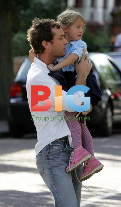 Jude Law picking up daughter Iris