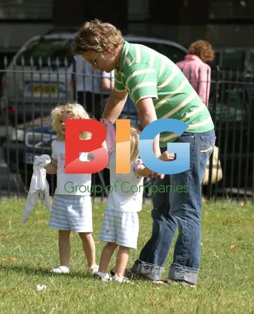 Jamie Oliver with daughters at playground