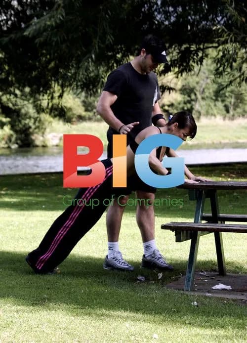 Lisa Scott-Lee and Johnny Shentall Exercise