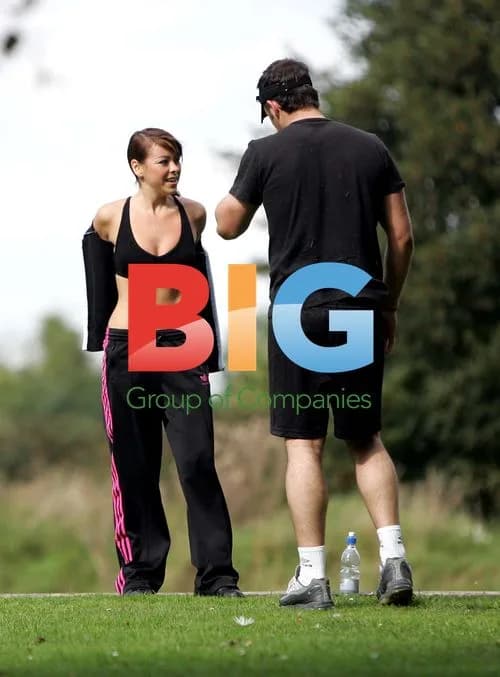 Lisa Scott-Lee Exercises With Husband