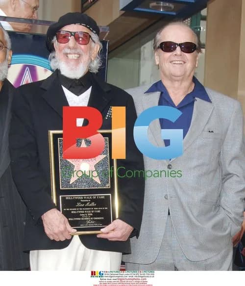 Lou Adler and Jack Nicholson at Walk of Fame Ceremony
